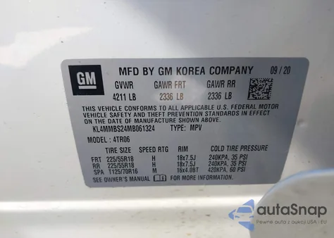 2021 Buick Encore Gx Fwd Preferred from USA, damaged, VIN KL4MMBS24MB061324